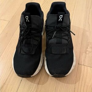 On Cloudnova Running Women's Black and White Sneakers